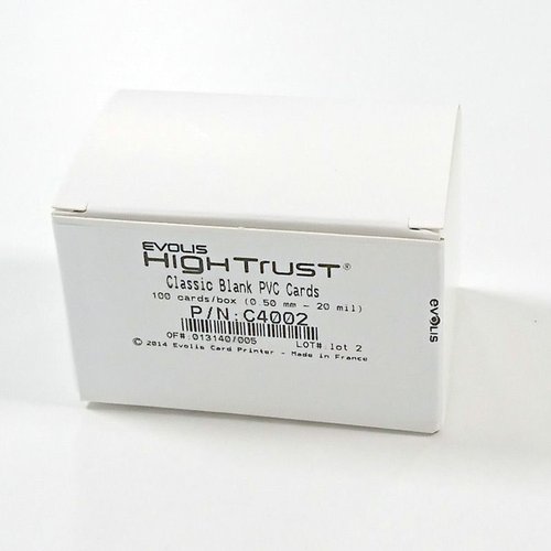 陳列備品 白無地IDカード(薄口) 0.5 mm 100枚入 C4002 Evolis画像
