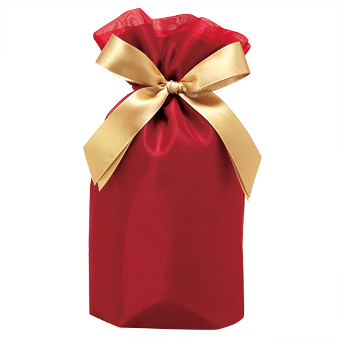 オーガンジー巾着レッド M