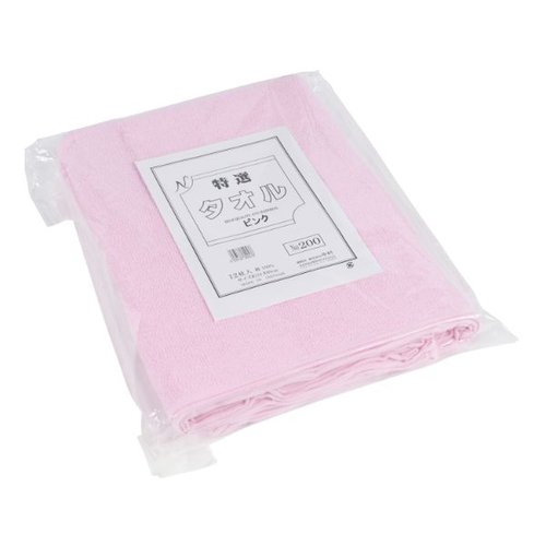 タオル200匁 ピンク ポリ入12P [ケース販売]画像