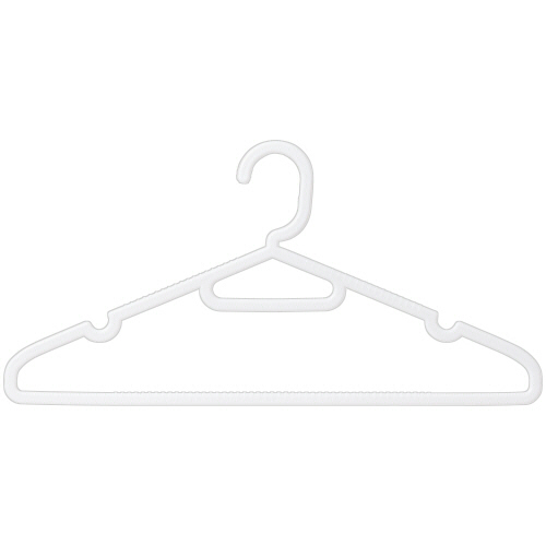 ｽﾘｯﾄ付ﾊﾝｶﾞｰ ﾎﾜｲﾄ 1ﾊﾟｯｸ(10本)画像