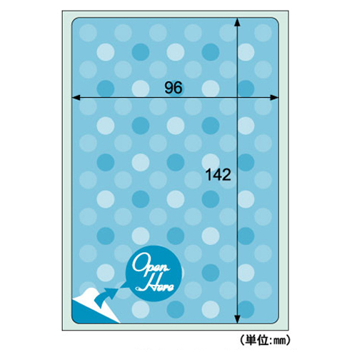 ｸﾗｯﾎﾟﾄﾞﾛｯﾌﾟ ﾌﾟﾗｲﾊﾞｼｰﾙ ﾌﾞﾙｰ A6 1面 ﾗﾍﾞﾙｻｲｽﾞ96×142mm 1冊(5ｼｰﾄ)画像