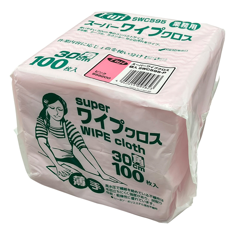 スーパーワイプクロス　ピンク　100枚入画像