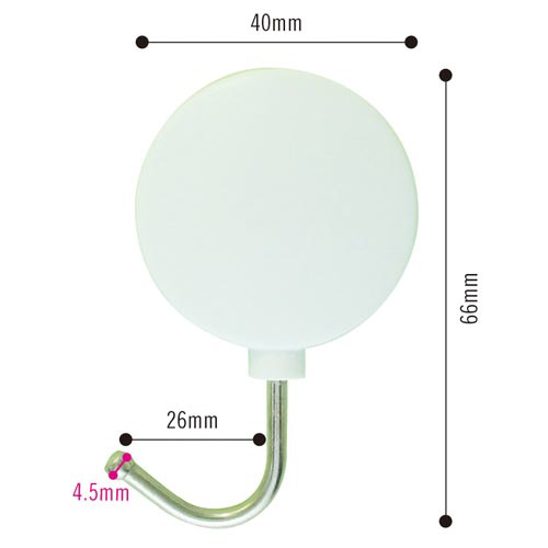 プラマグネットフック　小　白画像