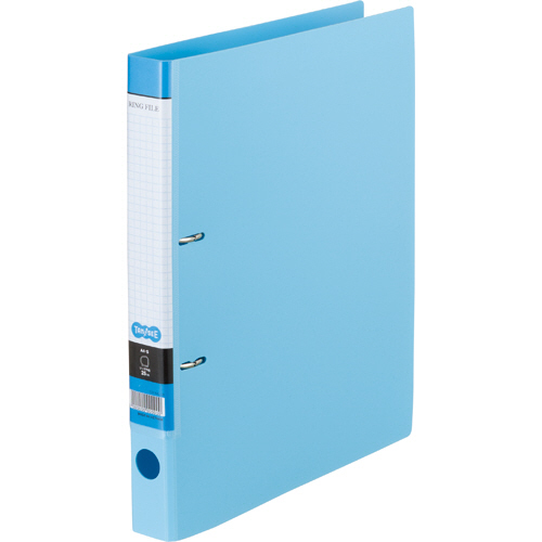 Dﾘﾝｸﾞﾌｧｲﾙ A4ﾀﾃ 2穴 200枚収容 20mmとじ 背幅37mm ﾗｲﾄﾌﾞﾙｰ 1ｾｯﾄ(10冊)画像