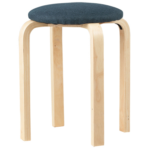 木製ﾗｳﾝﾄﾞｽﾂｰﾙ ｸｯｼｮﾝ付 ﾈｲﾋﾞｰ 1脚画像