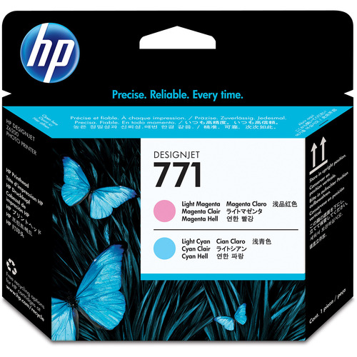 HP771 ﾌﾟﾘﾝﾄﾍｯﾄﾞ ﾗｲﾄﾏｾﾞﾝﾀ/ﾗｲﾄｼｱﾝ CE019A 1個画像