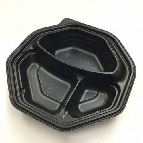 中央化学 カレー容器 CT キャリー 八角 24 BK 本体画像