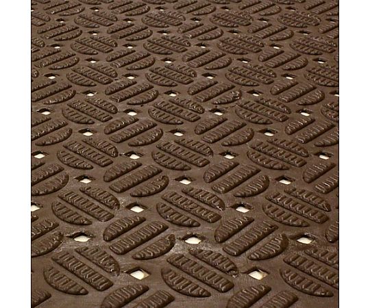 0.92x10m /2mm ノンスリップマット(ブラウン) 表面に滑り止め効果があるテクスチャーが見える状態