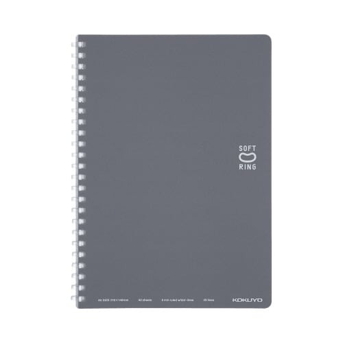 ソフトリングノート（ドット入り罫線）Ａ５　濃灰画像