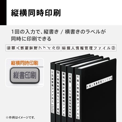 ラベルライター ネームランド KL-M7-CA コンパクトなデザインの本体が正面を向いている状態