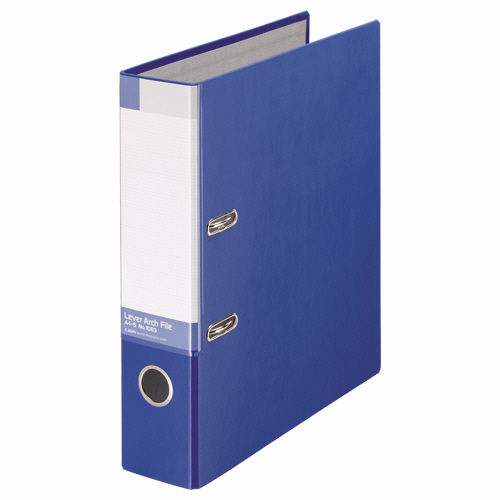 ﾚﾊﾞｰｱｰﾁﾌｧｲﾙ A4ﾀﾃ 2穴 470枚収容 背幅74mm 青 1冊画像