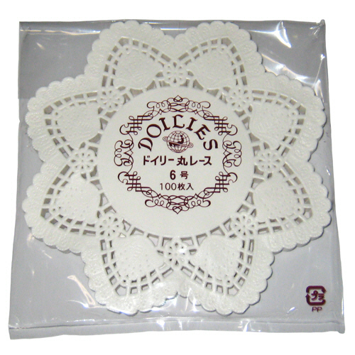 ﾄﾞｲﾘｰ ﾚｰｽﾍﾟｰﾊﾟｰ 丸型 6号 1ﾊﾟｯｸ(500枚)画像