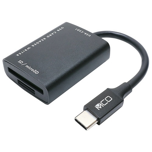 ﾐﾖｼ SD/microSDｶｰﾄﾞﾘｰﾀﾞ･ﾗｲﾀ Type-C(USB3.2Gen1対応) ﾌﾞﾗｯｸ 1個画像