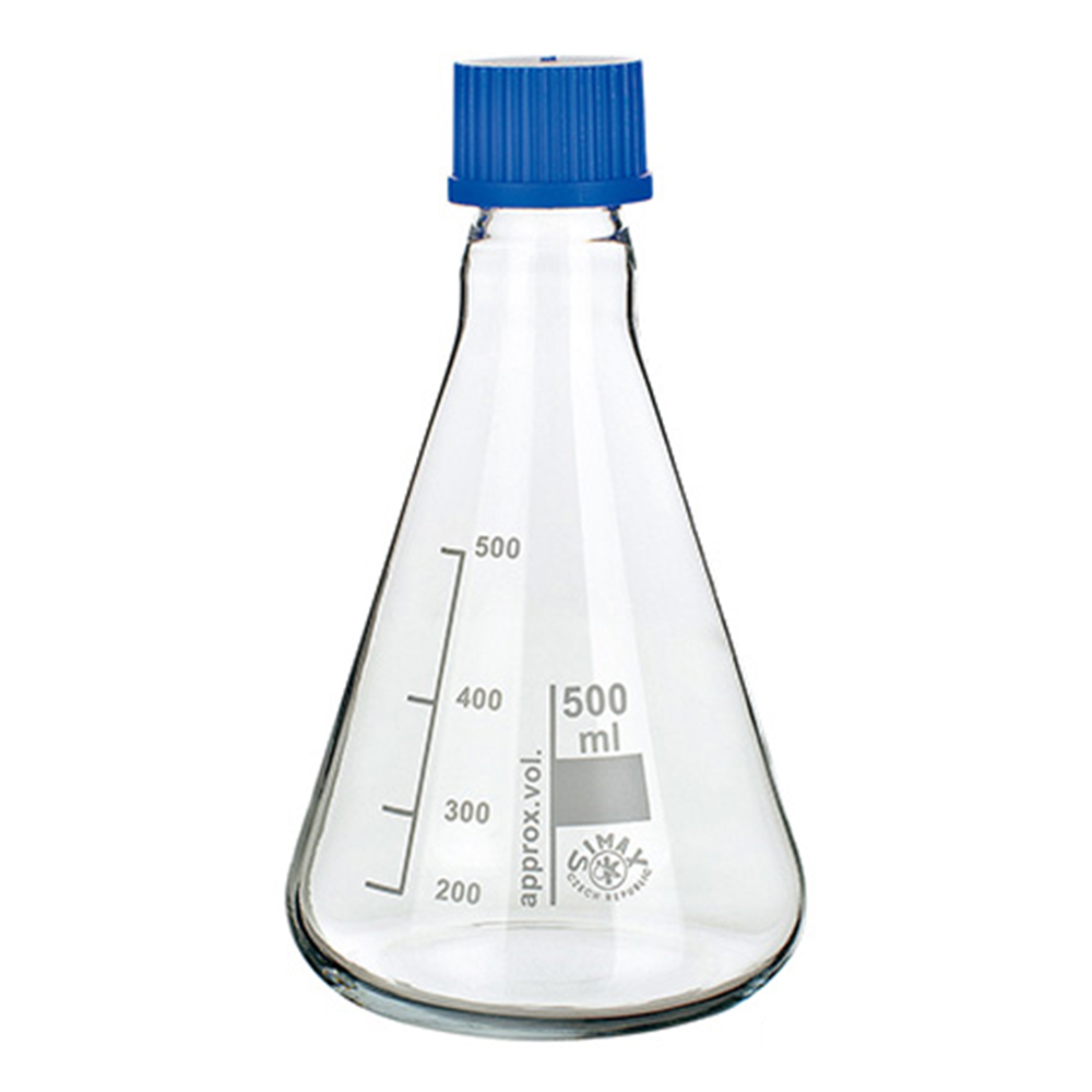 三角フラスコ　キャップ付　500mL