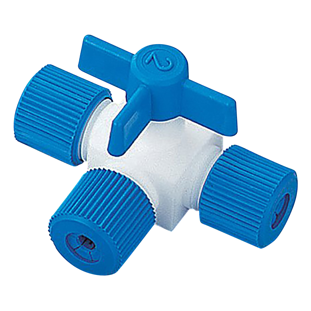 フッ素樹脂製三方コック（ロック締め）画像