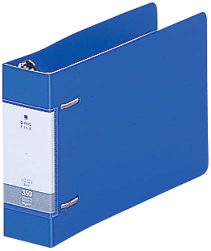 Ｄリング２穴ファイル　青Ｂ６横背幅４６ｍｍ画像