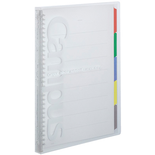 ｷｬﾝﾊﾟｽｽﾗｲﾄﾞﾊﾞｲﾝﾀﾞｰ(ｽﾘﾑﾀｲﾌﾟ) A4ﾀﾃ 30穴 65枚収容 背幅20mm 透明 1冊画像