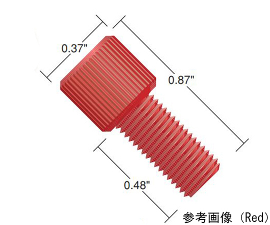 フランジレスナット　Black　Delrin　for　1/16"　OD　tubing(10pk)画像