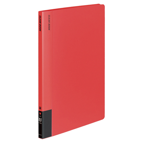 ｸﾘﾔｰﾌﾞｯｸ(固定式) A4ﾀﾃ 20ﾎﾟｹｯﾄ 背幅18mm 赤 1ｾｯﾄ(20冊)画像