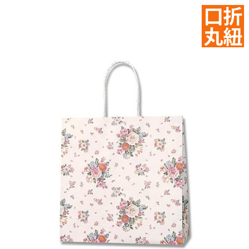 手提げ紙袋（ローズブーケ・口折丸紐・幅320×マチ115×高さ320mm）画像
