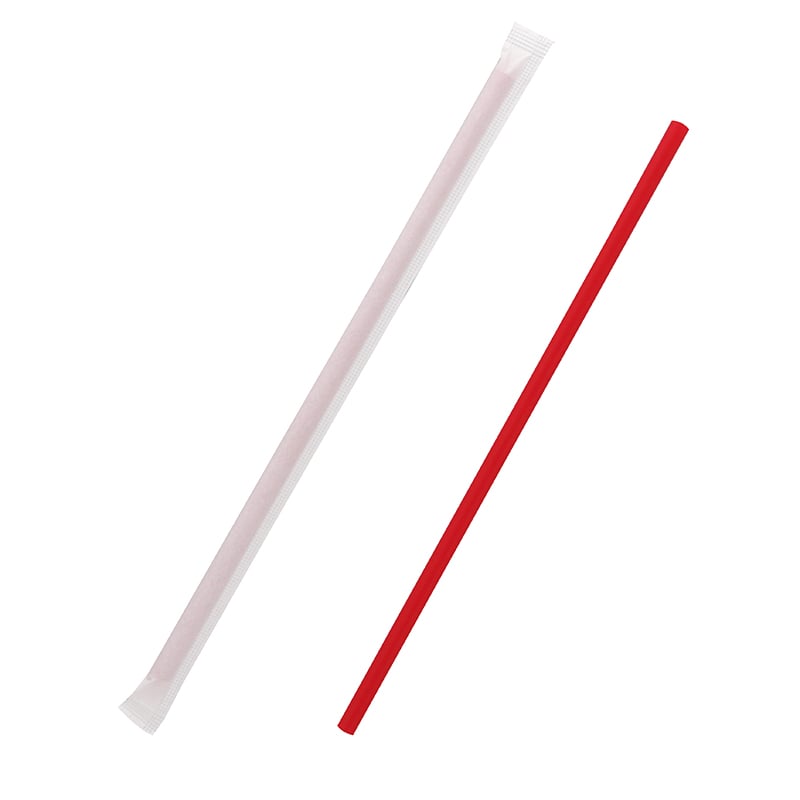 ヘイコーストレートストロー６ｘ２１　赤　単袋