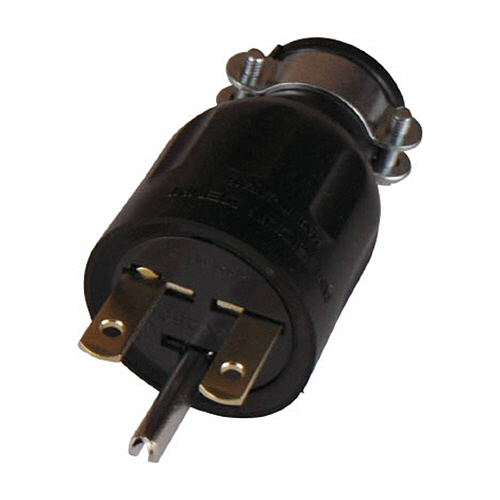 平刃形 ｺﾞﾑﾌﾟﾗｸﾞ 接地2P15A250V 1個画像