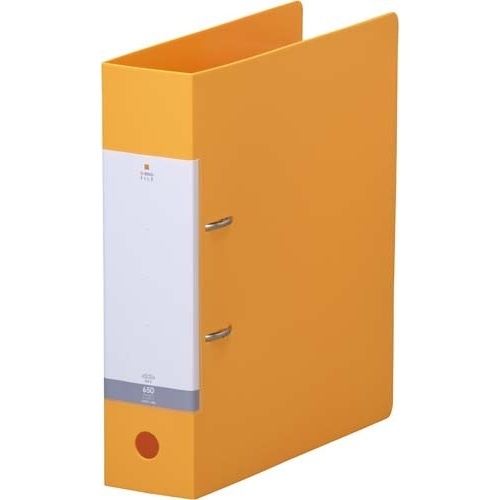 Ｄリング２穴ファイル　黄Ａ４縦背幅７４ｍｍ画像