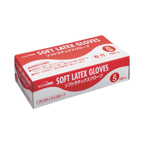ソフトラテックスグローブ　粉付Ｓ　１００枚×２０画像