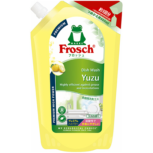 ﾌﾛｯｼｭ 食器用洗剤ﾌﾟﾚﾐｱﾑ ﾕｽﾞ 詰替用 800mL 1個画像