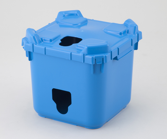 バッグインコンテナー　本体穴有　フタ穴有　青画像