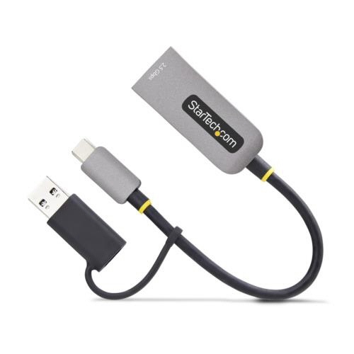 USB有線LANアダプター　2.5Gbps対応　スペースグレー　1個 パッケージの側面にロゴが印刷された状態