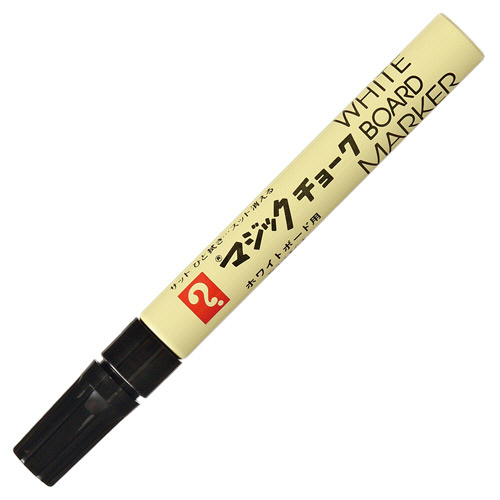 ホワイトボード用マーカー　マジックチョークNo.650(丸太型)　黒　1セット(10本)