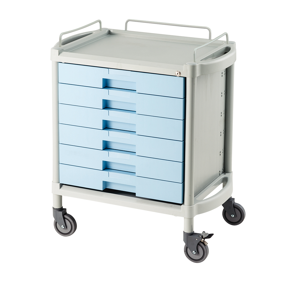 ユーティリティカート 鍵付き 浅型6段