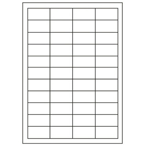 ﾅﾅﾀﾌﾈｽﾗﾍﾞﾙ ｶﾗｰﾚｰｻﾞｰﾌﾟﾘﾝﾀ用ﾌｨﾙﾑﾗﾍﾞﾙA4 44面 47.5×25mm 1冊(100ｼｰﾄ)画像