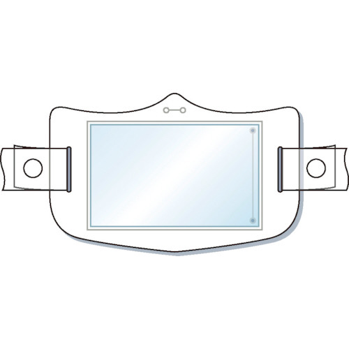 e帽章 透明ﾎﾟｹｯﾄ付き 白 ﾍﾙﾒｯﾄ用樹脂ﾊﾞﾝﾄﾞ付 1枚画像