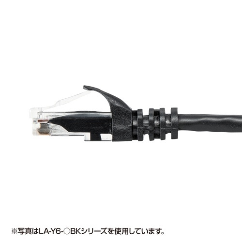 カテゴリ6UTP　LANケーブル　ホワイト　3m　1本 ケーブルの全長と質感が際立つ横向きの配置