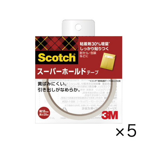 スコッチスーパーホールドテープ　大巻１８ｍｍ幅×５画像