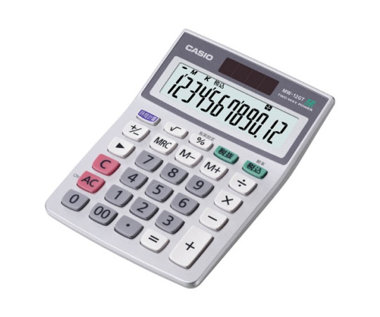 カシオ　「グリーン購入法適合」電卓　ミニジャストタイプ画像