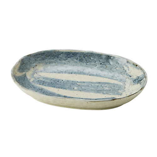 カレー皿 23cm 楕円 刷毛目 皿 食器 陶器 美濃焼画像
