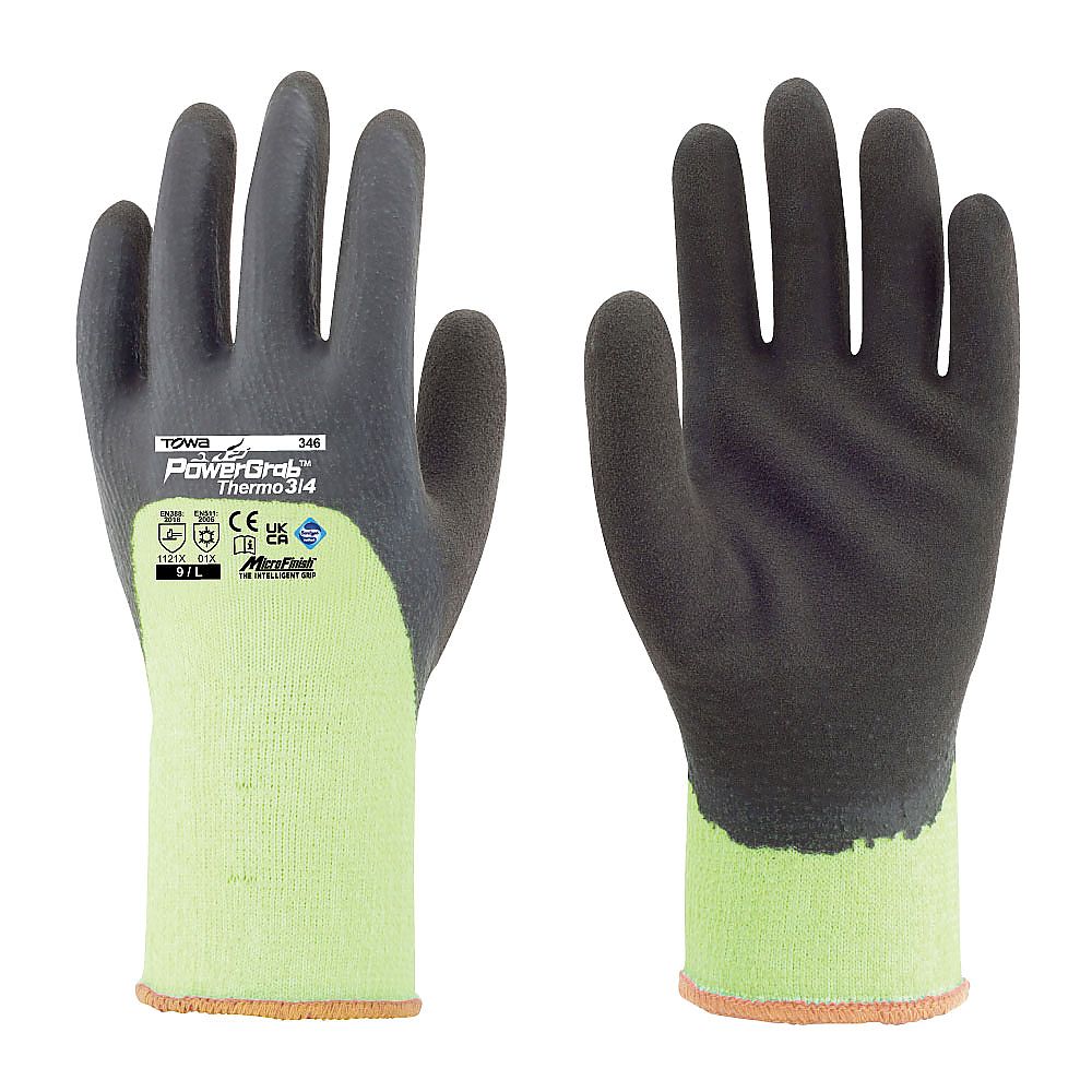 パワーグラブサーモ3/4 イエロー L画像