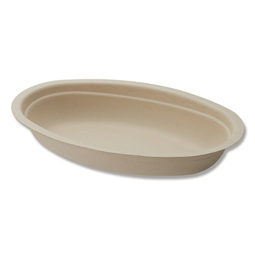 食品容器 ｴｺﾊﾞﾝﾌﾞｰ ｶﾚｰ皿 約580ml 1ｾｯﾄ(400枚:20枚×20ﾊﾟｯｸ)画像