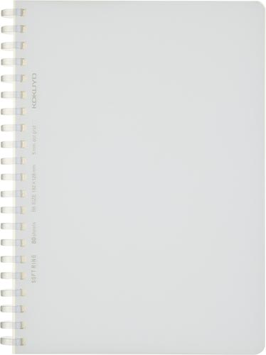 ソフトリングノート　方眼ドット罫　Ｂ６　８０枚透明画像