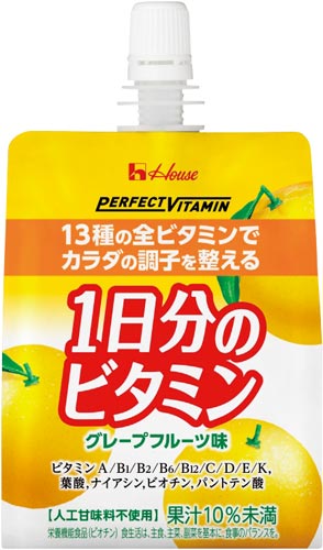 １日分のビタミンゼリーグレープフルーツ味　６個画像