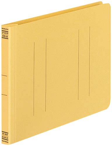 フラットファイルＶ樹脂とじ具　Ａ５横　黄　１０冊画像
