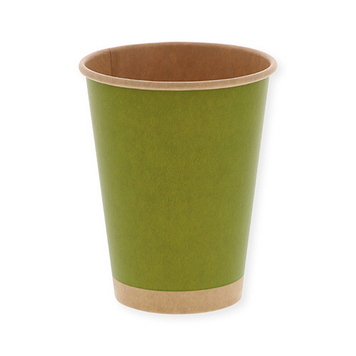 紙ｺｯﾌﾟ ﾍﾟｰﾊﾟｰｶｯﾌﾟ ｱｲｽ･ﾎｯﾄ 12ｵﾝｽ 未晒抹茶 1ｾｯﾄ(1000個:50個×20ﾊﾟｯｸ)画像