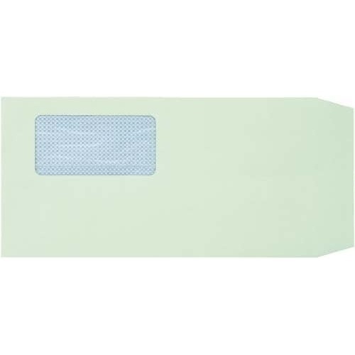 地紋入窓付封筒テープ付　長３　グリーン　１００枚画像