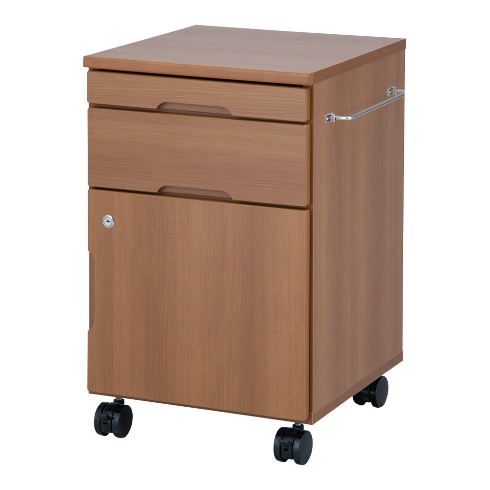 木製床頭台 ダークブラウン画像