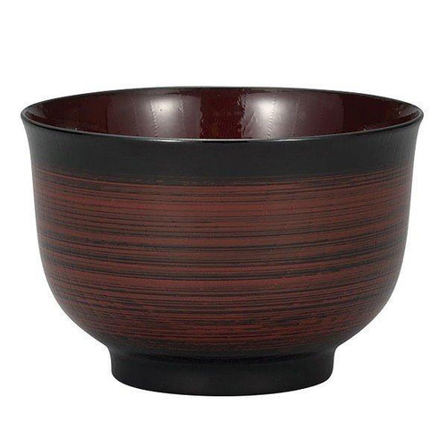 汁椀 460ml クリーンコート 羽反型 刷毛目 曙画像