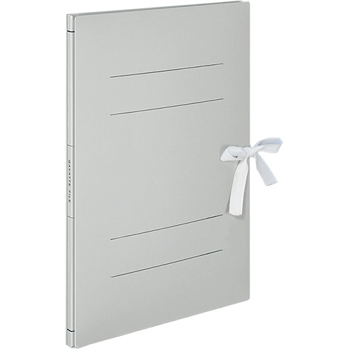 ｶﾞﾊﾞｯﾄﾌｧｲﾙ(活用ﾀｲﾌﾟ･紙製)A4ﾀﾃ(ひも付き)1000枚収容背幅14-114mmｸﾞﾚｰ1冊画像