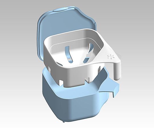入れ歯洗浄用カップ　ブルー画像